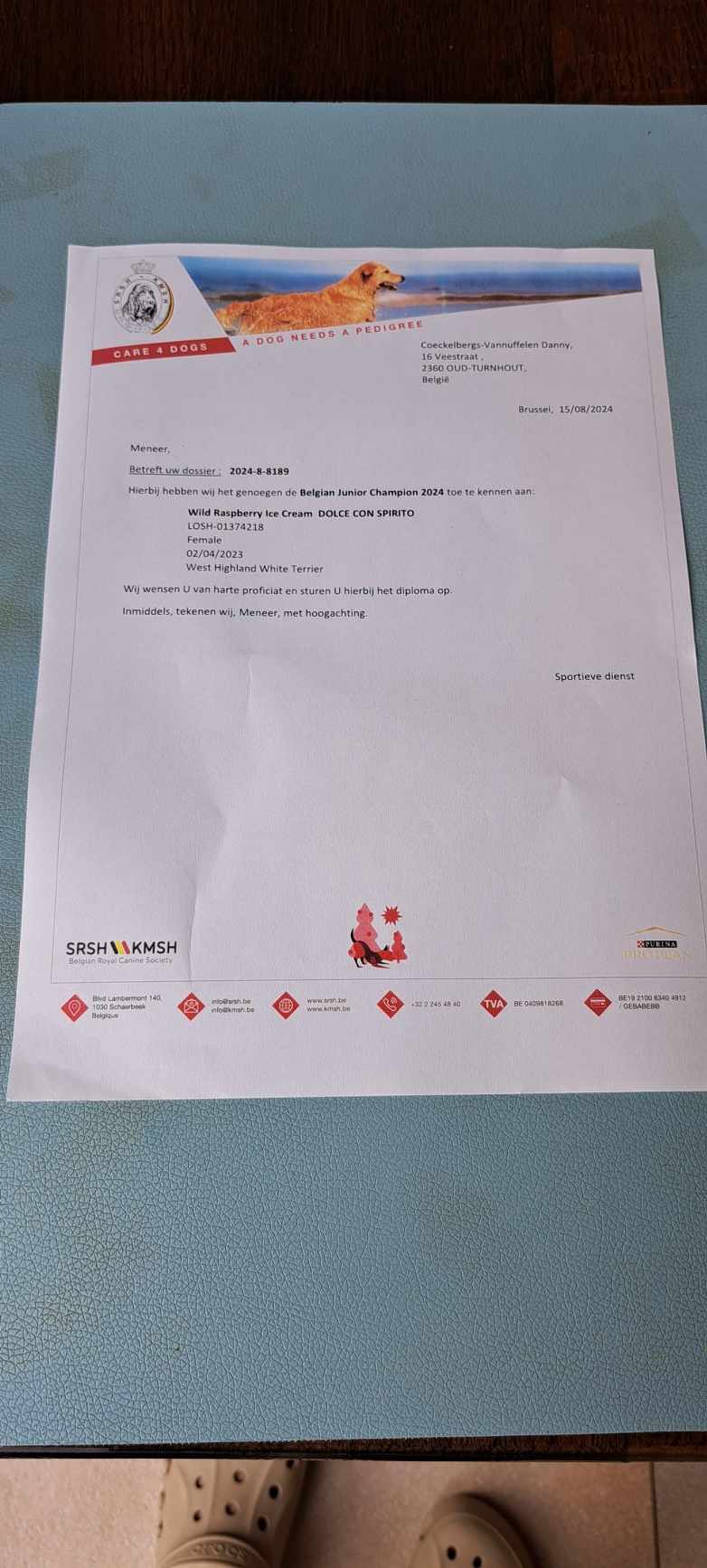 Luna haar titel als Belgisch kampioen